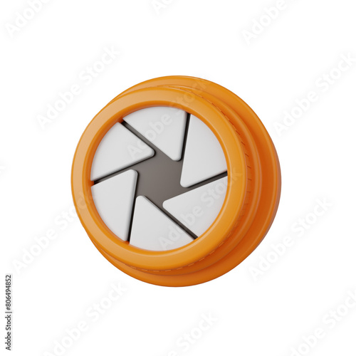 diaphragm 3d render icon