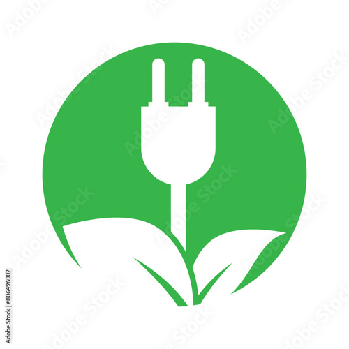 environmentally friendly electricity supply logo design