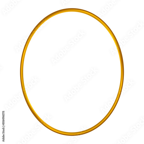 Simple gold oval frame