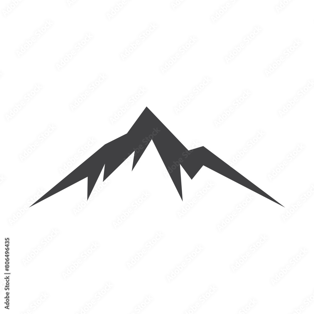 high and snowy mountain logo design high and snowy mountain logo design