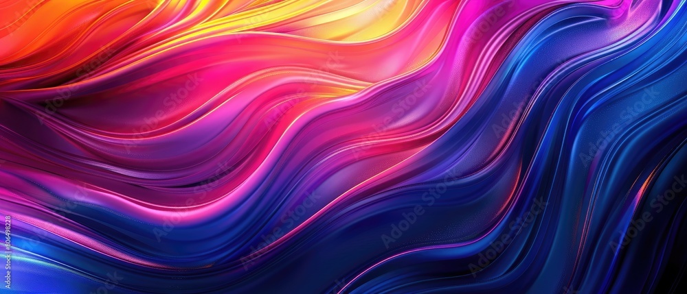 The image is an abstract painting with a wave-like pattern The image is an abstract painting with a wave-like pattern