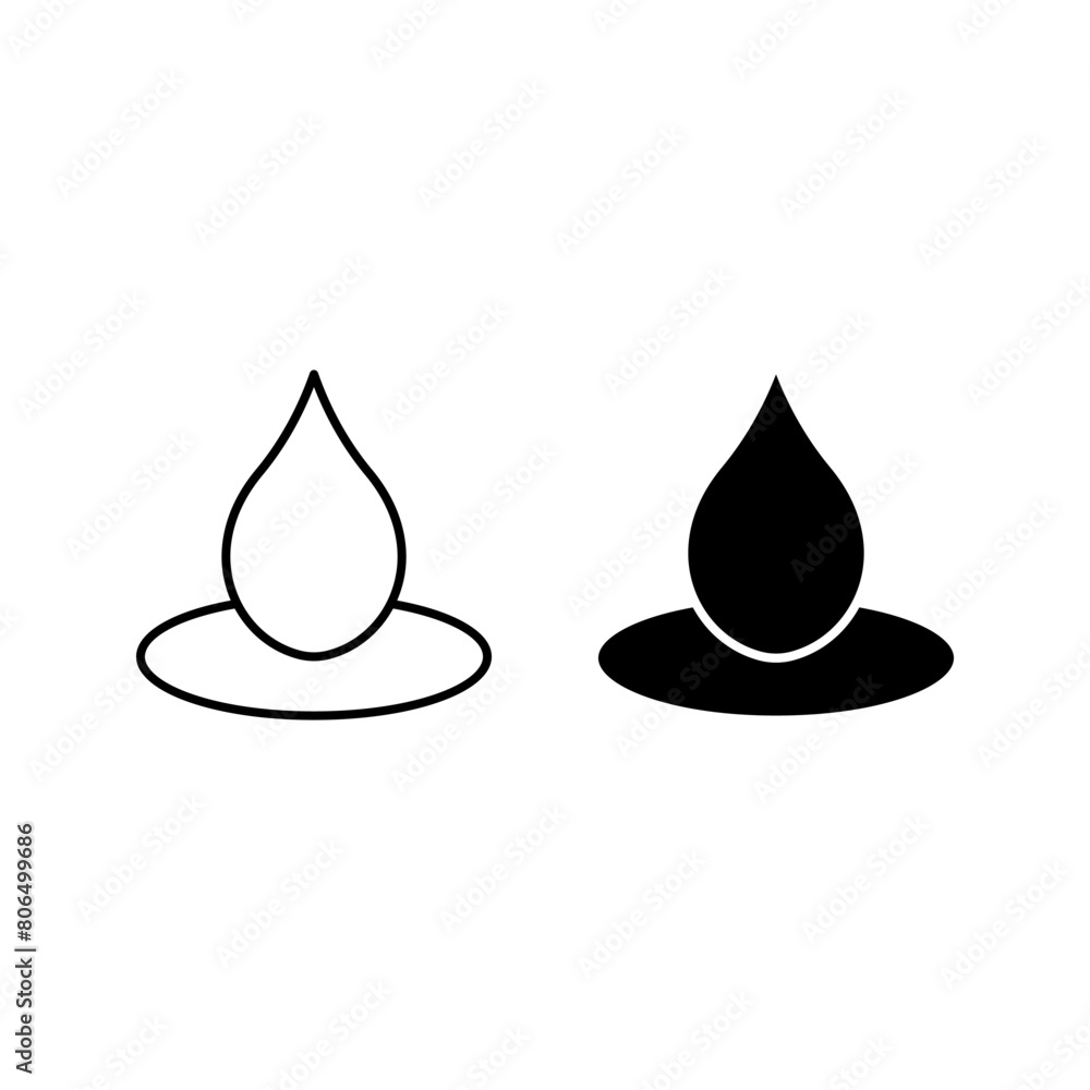 Water Drop icon. sign for mobile concept and web design color editable Water Drop icon. sign for mobile concept and web design color editable