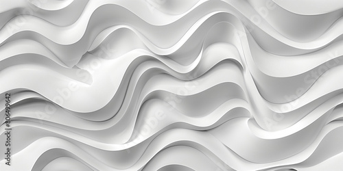 This abstract white background features a captivating wavy pattern, creating a seamless texture that adds depth and intrigue to any design. The undulating waves flow gracefully across the canvas