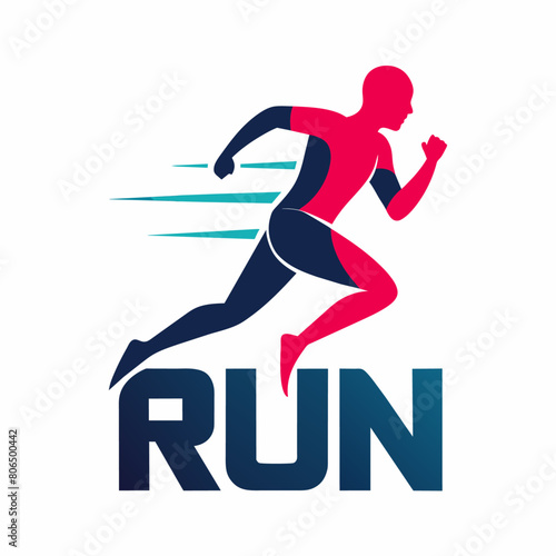 minimalist Running man logo  13 