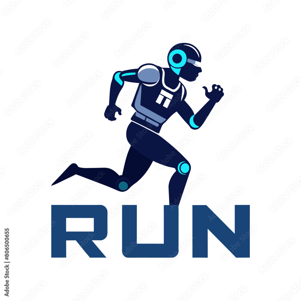 Running Robot man logo (1)