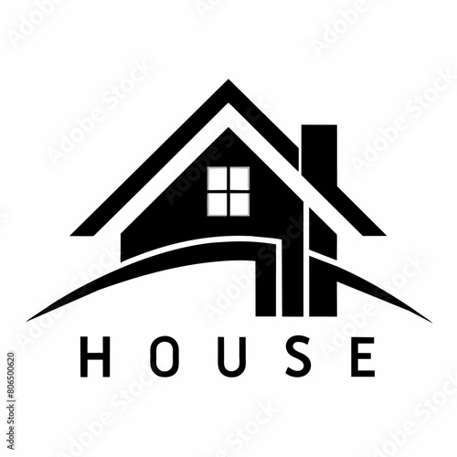 Modern House logo vector art illustration  20 