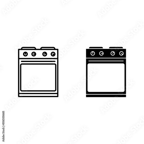 Stove oven icon design. Stove icon. cooking symbol color editable