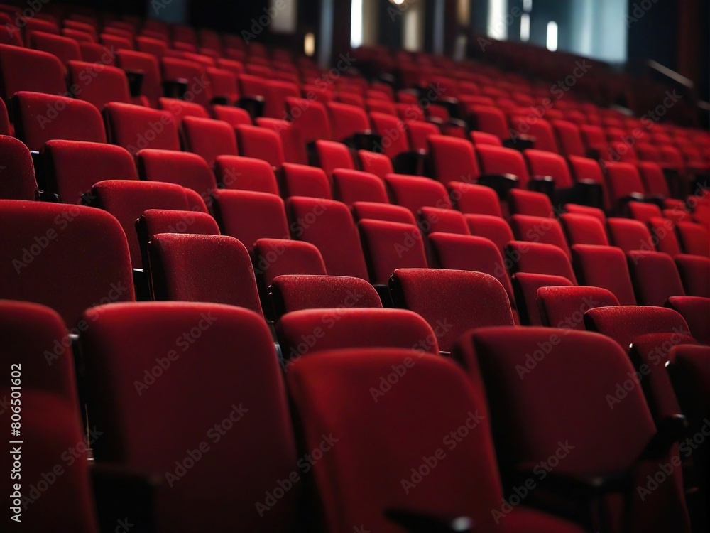 Obraz premium rows of red seats