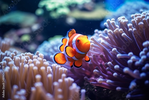 Underwater World: Fish in Aquarium, Anemone, and Reef photo