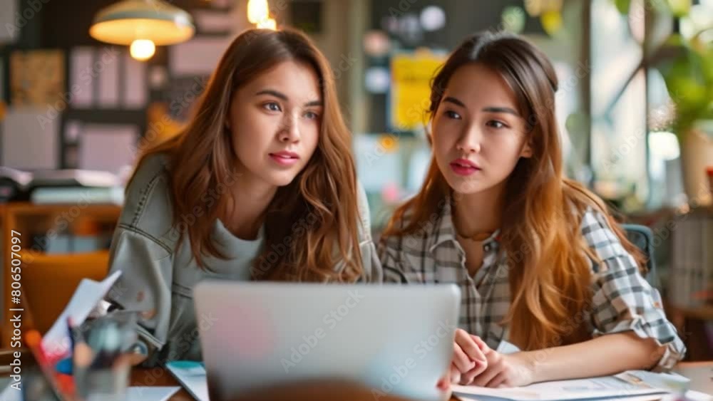 A young Asian woman is doing business planning and marketing analysis to refine startup project pitching plans in the office. A young Asian woman is doing business planning and marketing analysis to refine startup project pitching plans in the office.