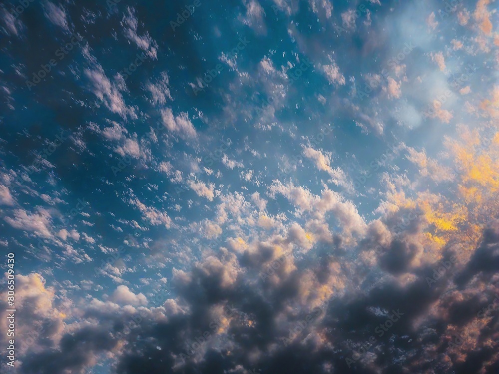 blue sky with clouds