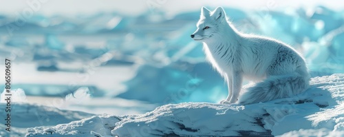 Discuss the consequences of melting ice caps on Arctic foxes