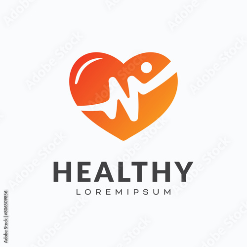 The healthy heart logo cares for your heart