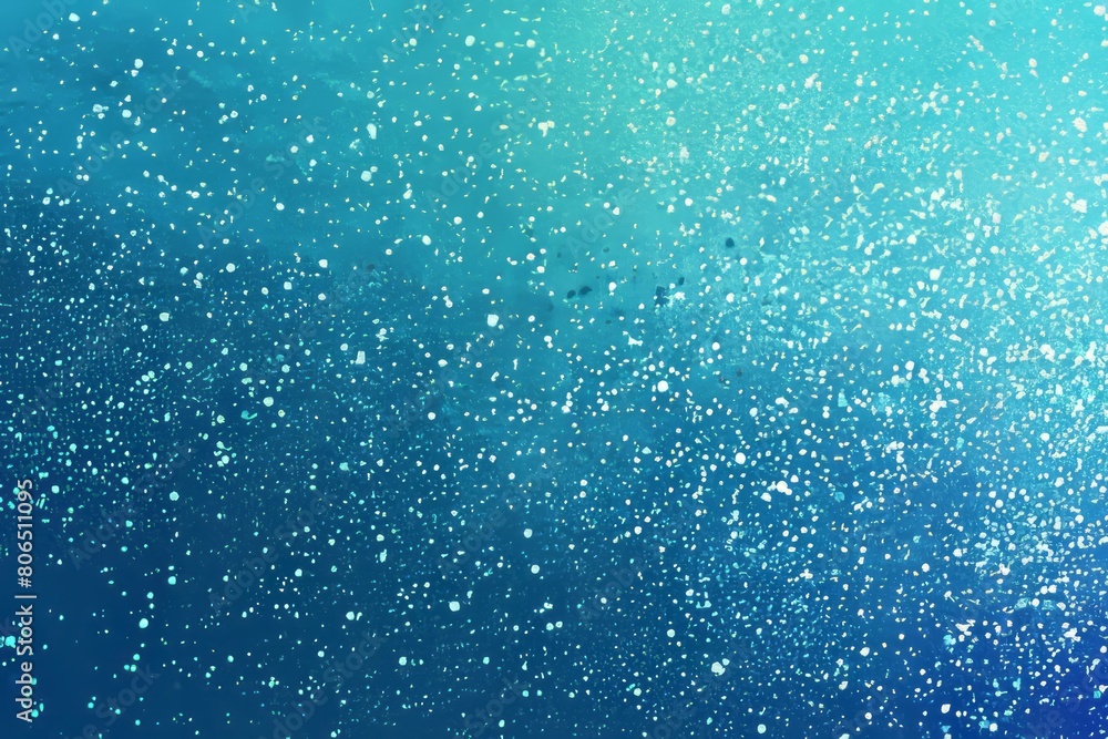 Obraz premium Aqua cyan grainy color gradient background glowing noise texture cover header poster design