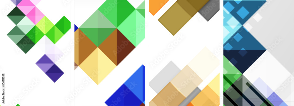 Square abstract poster set. Vector Illustration For Wallpaper, Banner, Background, Card, Book Illustration, landing page Square abstract poster set. Vector Illustration For Wallpaper, Banner, Background, Card, Book Illustration, landing page