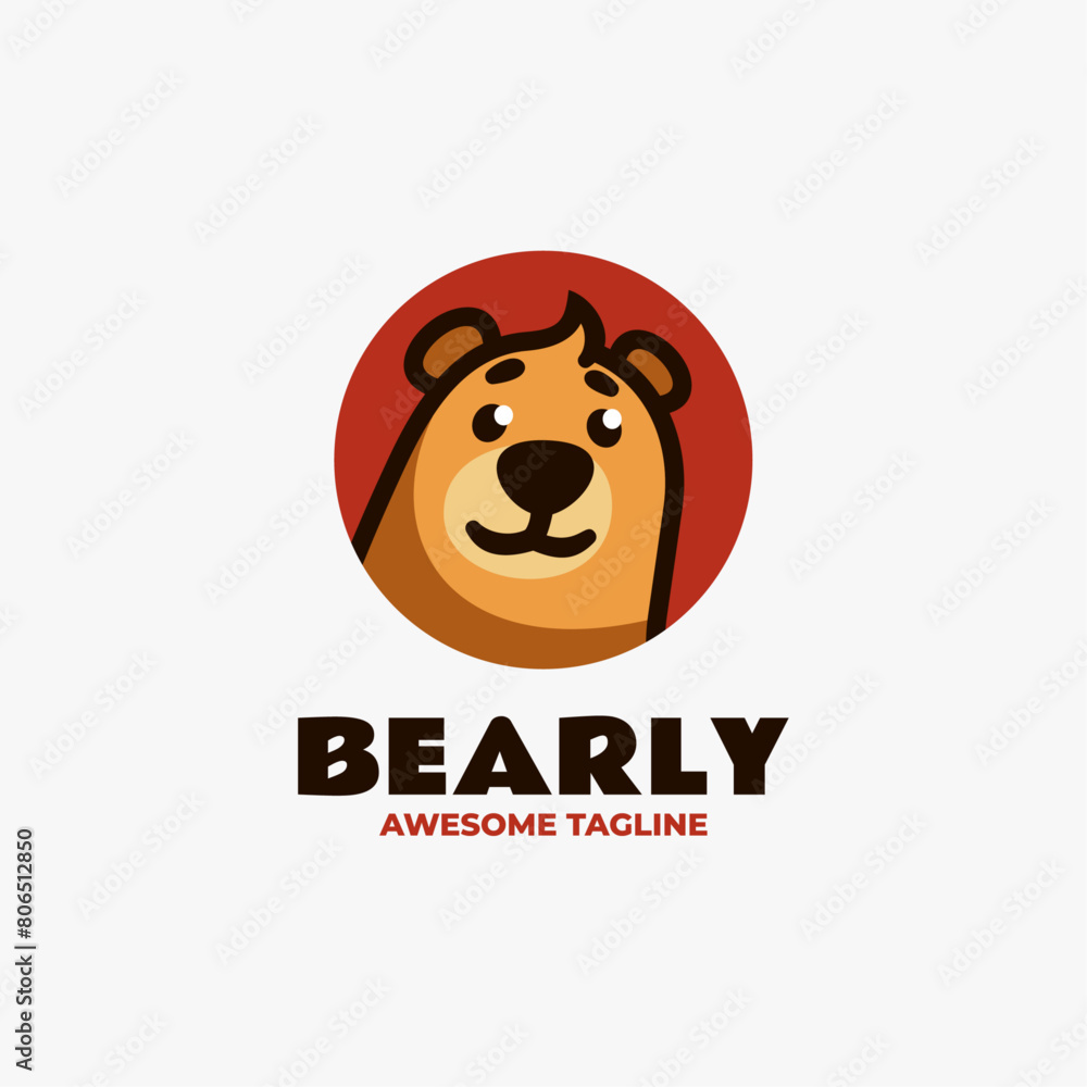 Vector Logo Illustration Bear Mascot Cartoon Style. Vector Logo Illustration Bear Mascot Cartoon Style.
