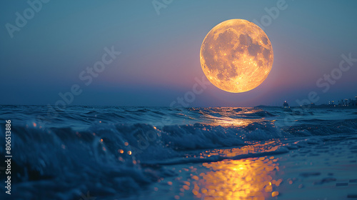 sunrise over the mountains, International Moon Day Moon Over the Sea, a Beaut © AAmir