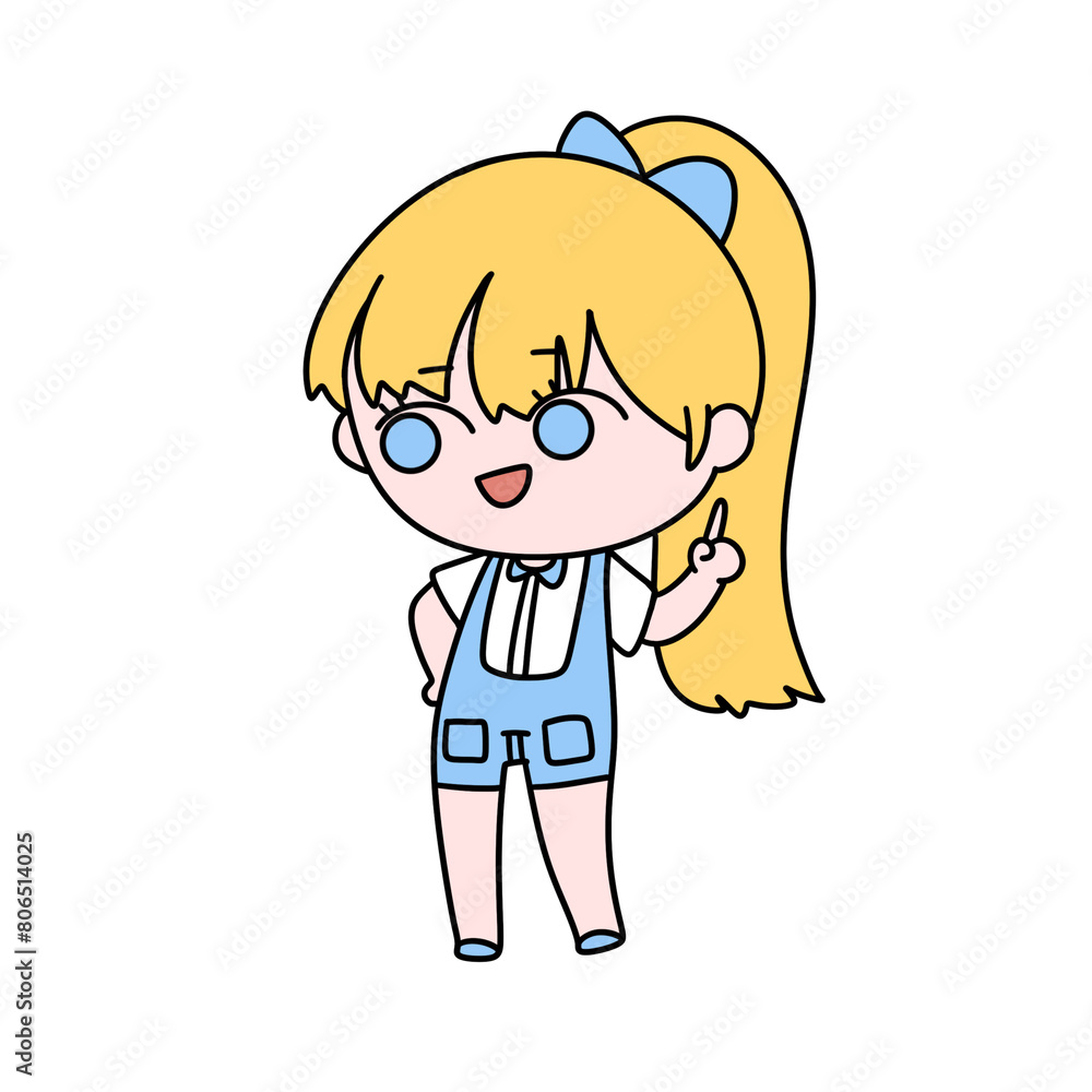 A cartoon girl with a bow in her hair and a smile on her face A cartoon girl with a bow in her hair and a smile on her face