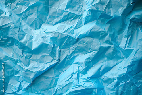 Wallpaper Mural Vintage textured blue paper sheet with rough, crumpled pattern, ideal for grunge design or winter backdrop Torontodigital.ca