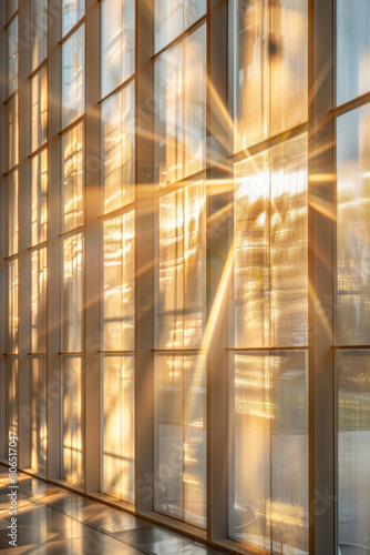 Wallpaper Mural Sunlight shining through the window, creating beautiful light and shadow on the church's glass curtain wall. Torontodigital.ca