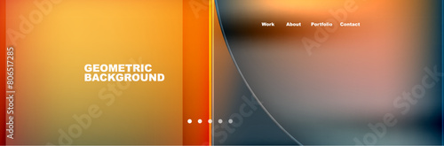 Circle triangle geometric web site page template. Vector Illustration For Wallpaper, Banner, Background, Card, Book Illustration, landing page