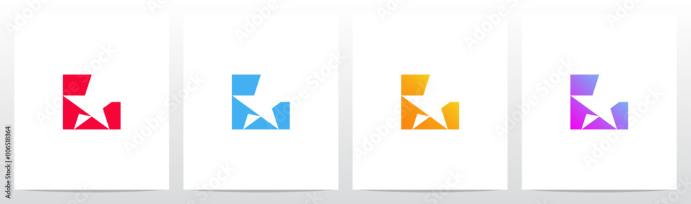 Star Negative Space Letter Initial Logo Design L Star Negative Space Letter Initial Logo Design L