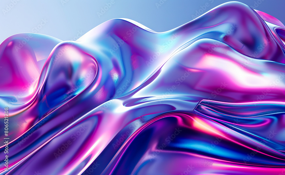 Fototapeta premium A purple and blue abstract background with a flowing liquid