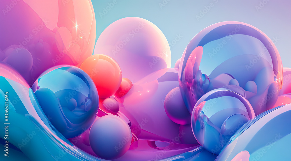 A colorful abstract image of bubbles and water. A colorful abstract image of bubbles and water.