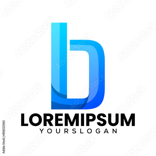Free Download colorful letter b logo design vector - GFXLoad