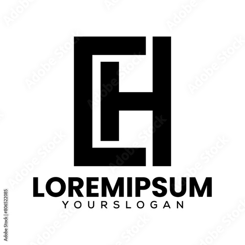 letter c h initial logo design