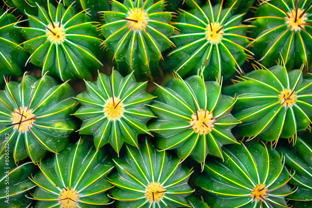 Obraz premium Floral seamless pattern with cactus flowers, perfect for wallpaper, textile, or decoration