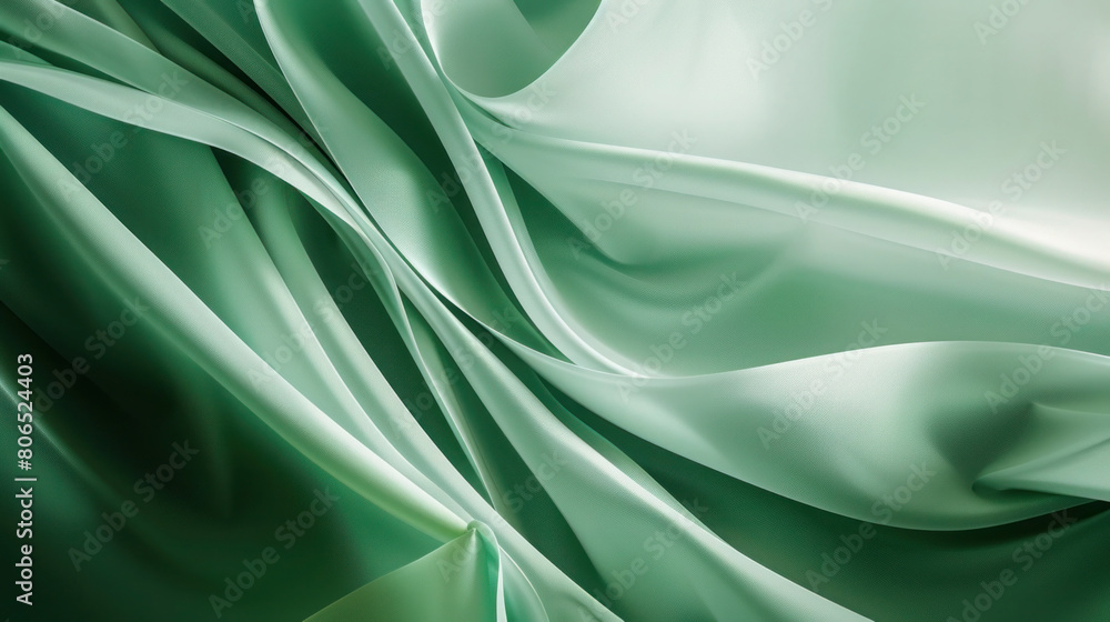 Obraz premium green silk background
