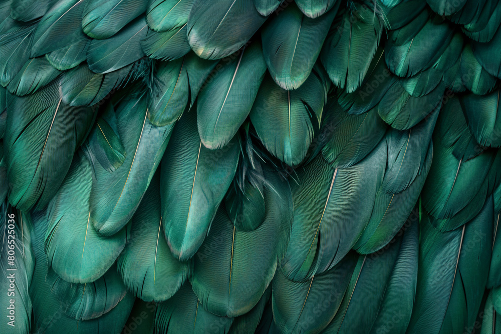 Obraz premium Beautiful close-up of blue and yellow macaw feathers, showcasing nature's intricate patterns and vibrant colors