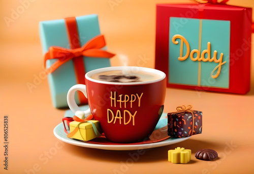 A cup of coffee and tag that reads 
