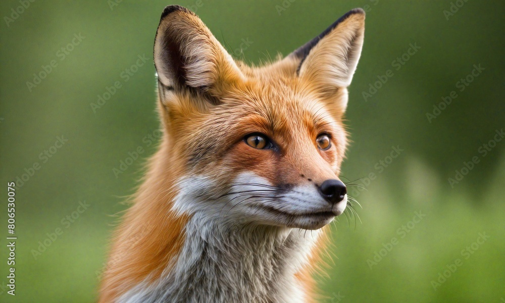 Detailed View of a Fox in the Meadow Detailed View of a Fox in the Meadow
