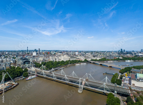 River Thames viewed from height (London, England, United Kingdom)
