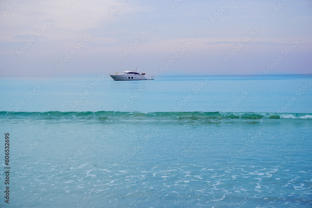 Naklejka premium Thailand Phuket island lagoon area. Beach Bang Tao and sea