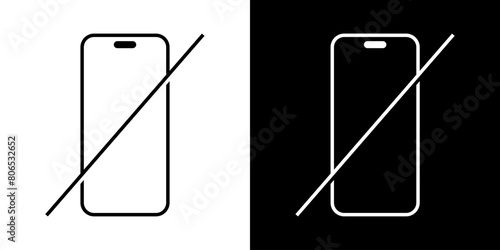 Turn off smartphone sign icon. No mobile phone symbol