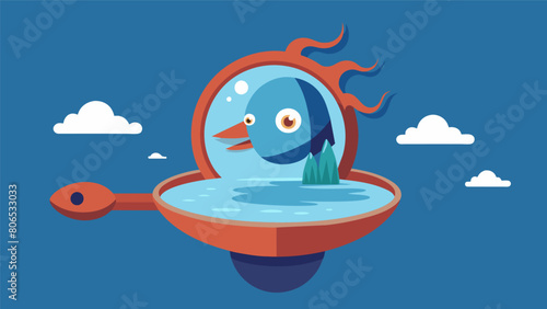 A float featuring a deformed creature with a mirror for a face symbolizing the way in which misinformation distorts and reflects back at society..