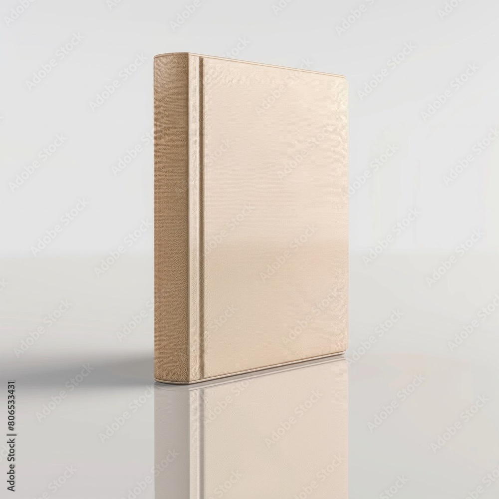 Illustrate a 3D icon that showcases a single, blank book cover, AI Generative Illustrate a 3D icon that showcases a single, blank book cover, AI Generative