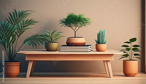 decoración interior con plantas y libros 9