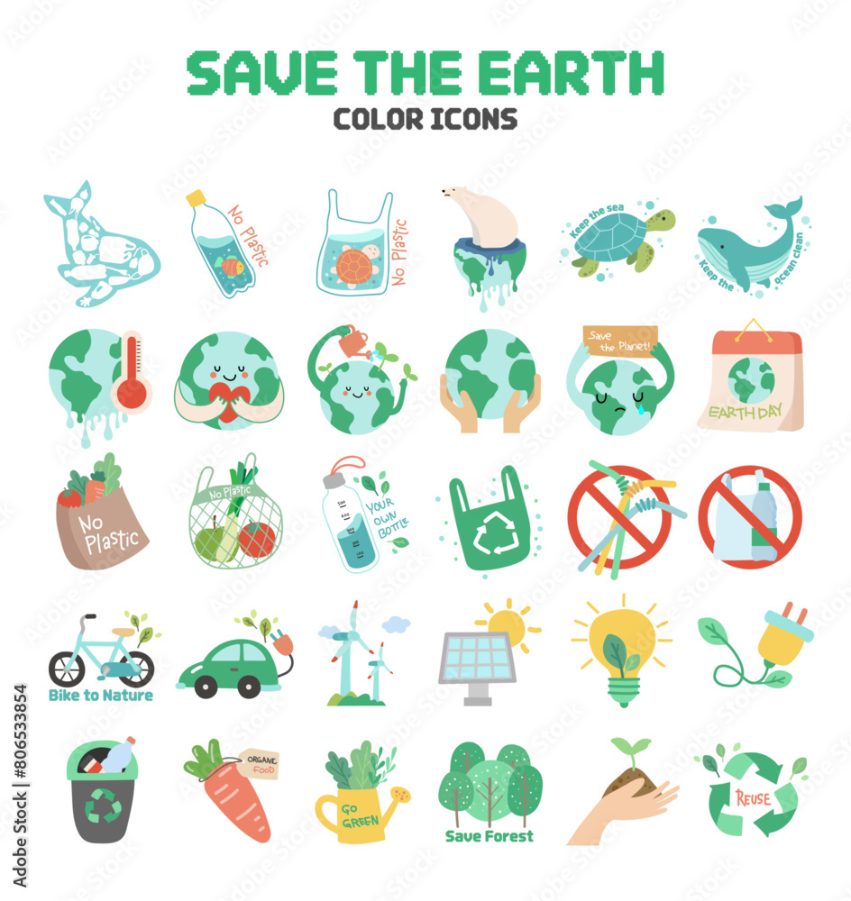 SAVE THE EARTH ICONS