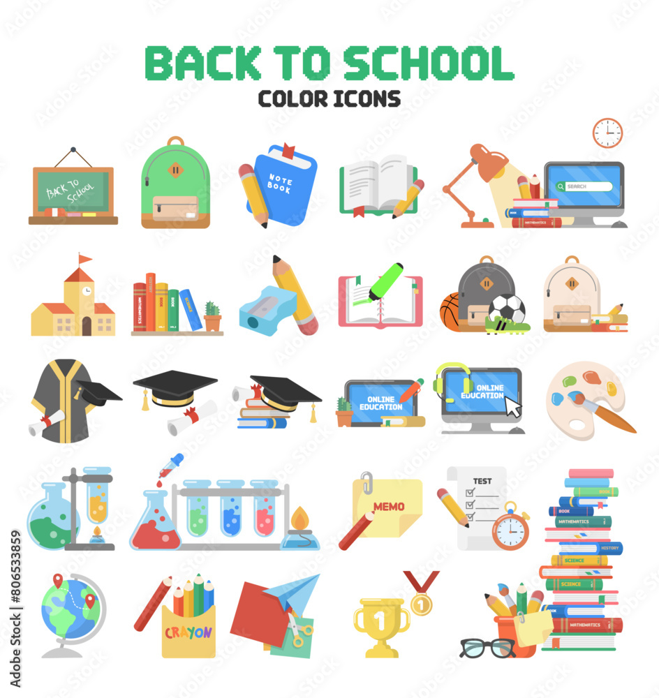 BACK TO SCHOOL ICONS