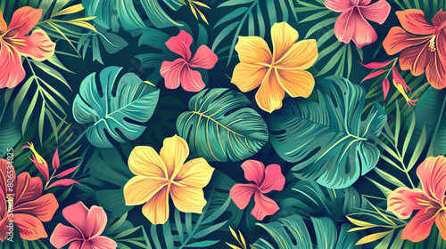 Summer vibe pattern wallpaper © pixelwallpaper