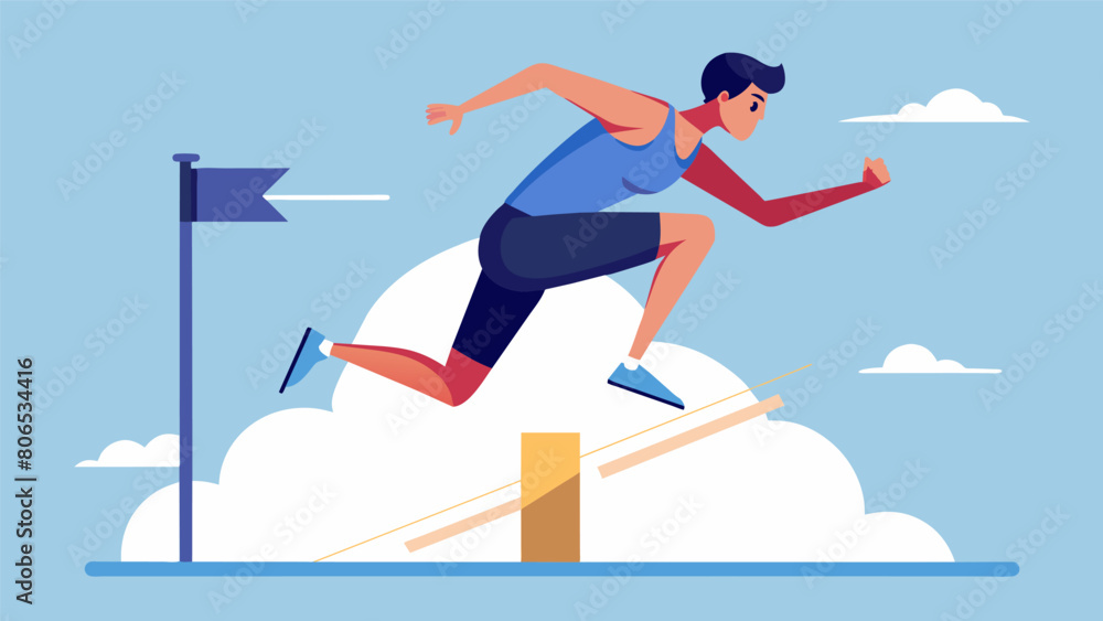 A competitor attempts a risky dyno jumping from one hold to another with perfect timing and precision.. Vector illustration A competitor attempts a risky dyno jumping from one hold to another with perfect timing and precision.. Vector illustration