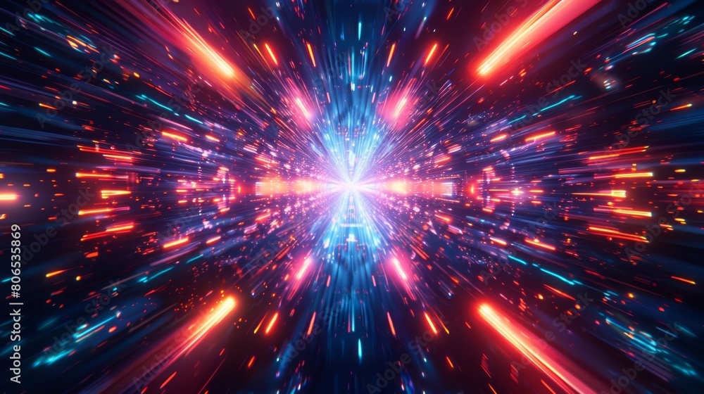 Naklejka premium 光の放射線