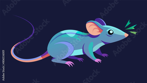 A holographic mouse that your ferret can chase and capture complete with squeaking sounds.. Vector illustration