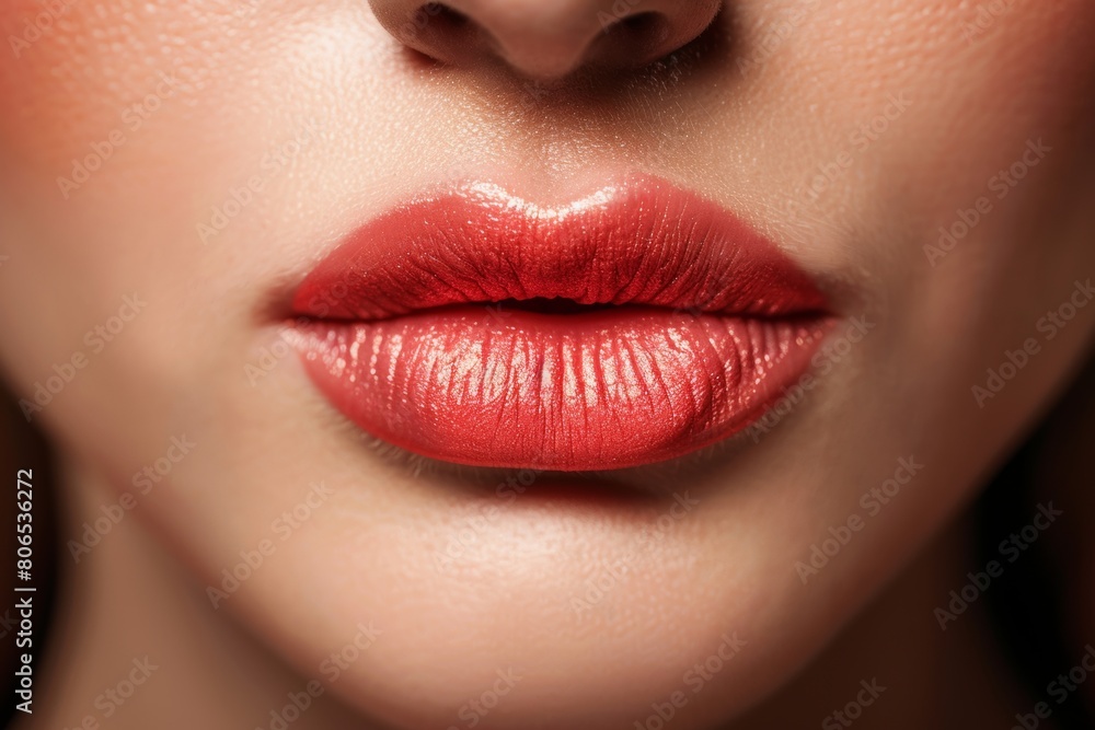 Close-up of a woman's lips immediately after Botox injections, showcasing the subtle yet noticeable enhancement. Close-up of a woman's lips immediately after Botox injections, showcasing the subtle yet noticeable enhancement.