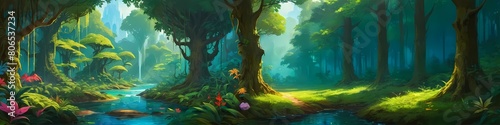 forest Background for 2D Platformer Game