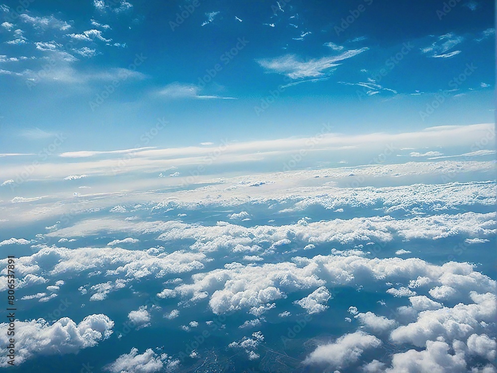 Naklejka premium blue sky with clouds